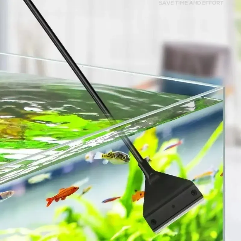 Aquarium Glass Algae Scraper, Dual-Use Cleaning Tool, Cleaner, Home Aquarium Accessories, Efficient Algae Removal, Essential Aquarium Maintenance, Fish Tank