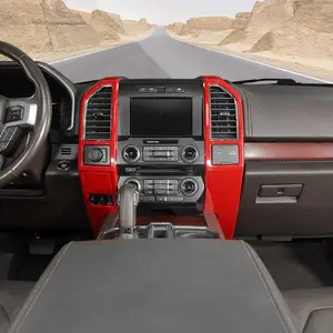 Custom Center Console Air Vent Outlet Panel Trim Cover For Ford F150 2015-2020 Truck Car Interior Accessories