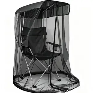 Universal Folding Picnic Chair Mosquito Net with Sunshade - 360° Anti-Mosquito, Waterproof, Sun-Proof, 82x89x160cm Large Polyester Mesh, Chair-Compatible, Portable No-Installation Expandable, XXL Storage Organizer for Camping, Outdoor Use