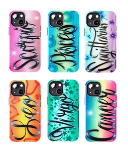 Zodiac Sign Phone Case Shockproof,Virgo Airbrush Themed Phone Case Shockproof, Anti-Drop, Anti-Fingerprint For IPhone 17-12, Pro Max, Pro Plus, and Samsung S25-22 Protection Safety