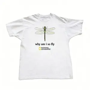 National Geographic Women's Dragonfly Graphic Tee Casual Fitted Summer Top