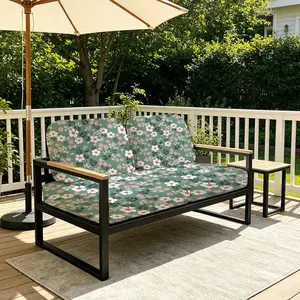 2/4/6/8pcs Patio Elastic Sofa Covers, Fresh Floral Pattern, Living Room Bedroom Garden Sofa Decorative Cushion Cover, Outdoor Indoor Reusable Home Protective Cover, Suitable for Use on Balconies, Courtyards, and Leisure Areas, Stretch Sofa Slipcover