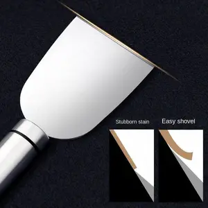 Stainless Steel Spatula Scraper, Multipurpose Spatula Scraper for Kitchen, Floor, Glass and More, Kitchen Cleaning Tool