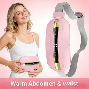 Menstrual Warm Patch, Period Abdominal Heat Wrap, Hot Compress Massage Pad, 4 Vibration Modes Massager, Temperature Adjustable (), Women Only