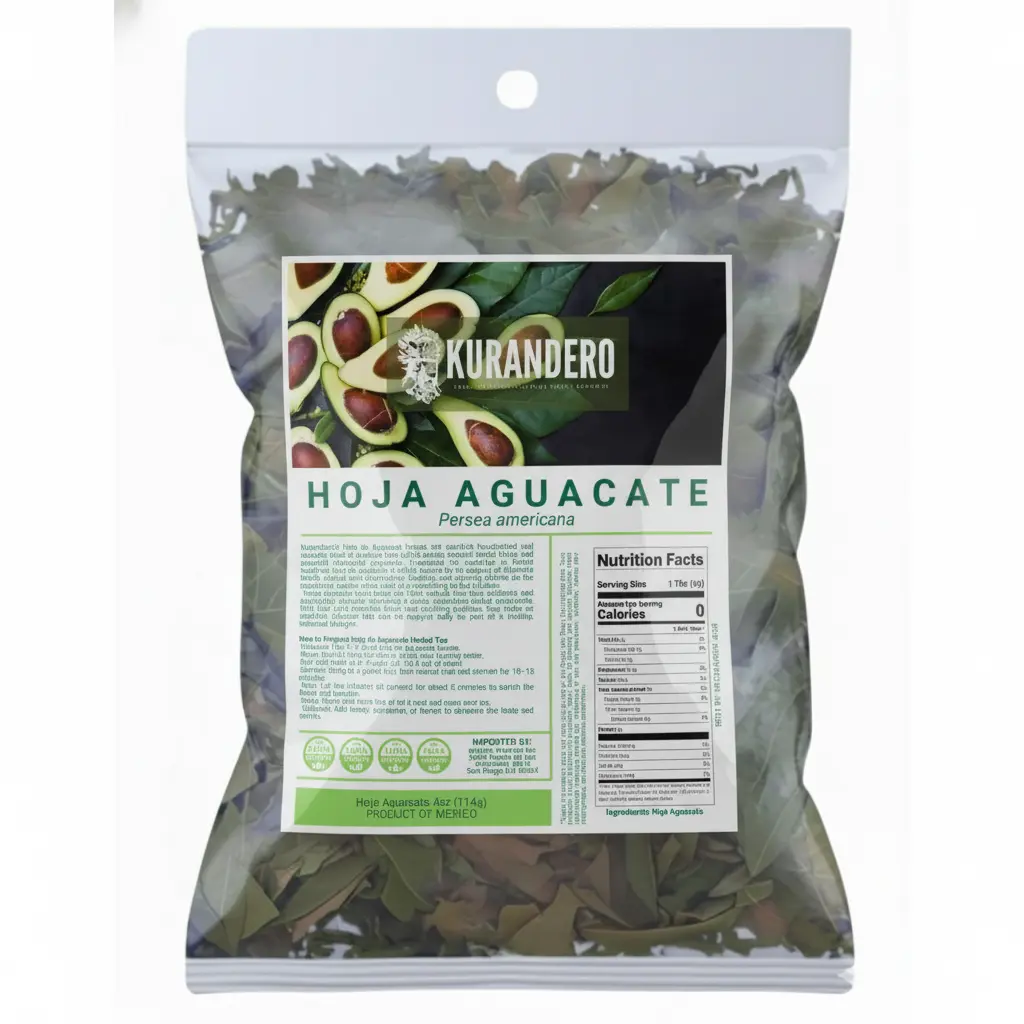 KURANDERO Avocado Leaf Tea 4oz (113gr)– 100% Natural Hojas de Aguacate, Herbal Aromatic Tea, Caffeine-Free, Non-GMO, Single Pack