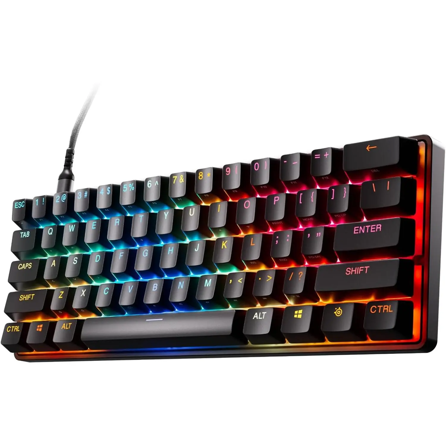 SteelSeries Apex Pro Mini Gen 3 Mechanical Keyboard - OmniPoint 3.0 HyperMagnetic Switches, Adjustable Actuation, Rapid Trigger, Rapid Tap/SOCD, RGB Backlighting, PBT Keycaps, USB-C Connection, Adjustable Keys, 11X Quicker Response Time