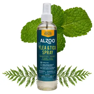 Natural Flea and Tick Repellent Spray for Dogs, Effectively Repels Fleas, Ticks & Mosquitos, Plant-Based Active Ingredients, Sulfate-Free, 8 Fl. Oz.