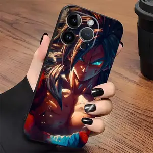 Ultra Power Warrior Smartphone Case - Glowing Eyes Anime Battle Shockproof Cover for Fans, Compatible with iPhone 17/16/15/14/13/12/11 Pro Max Air, Cellphone Handheld Devices Accessories