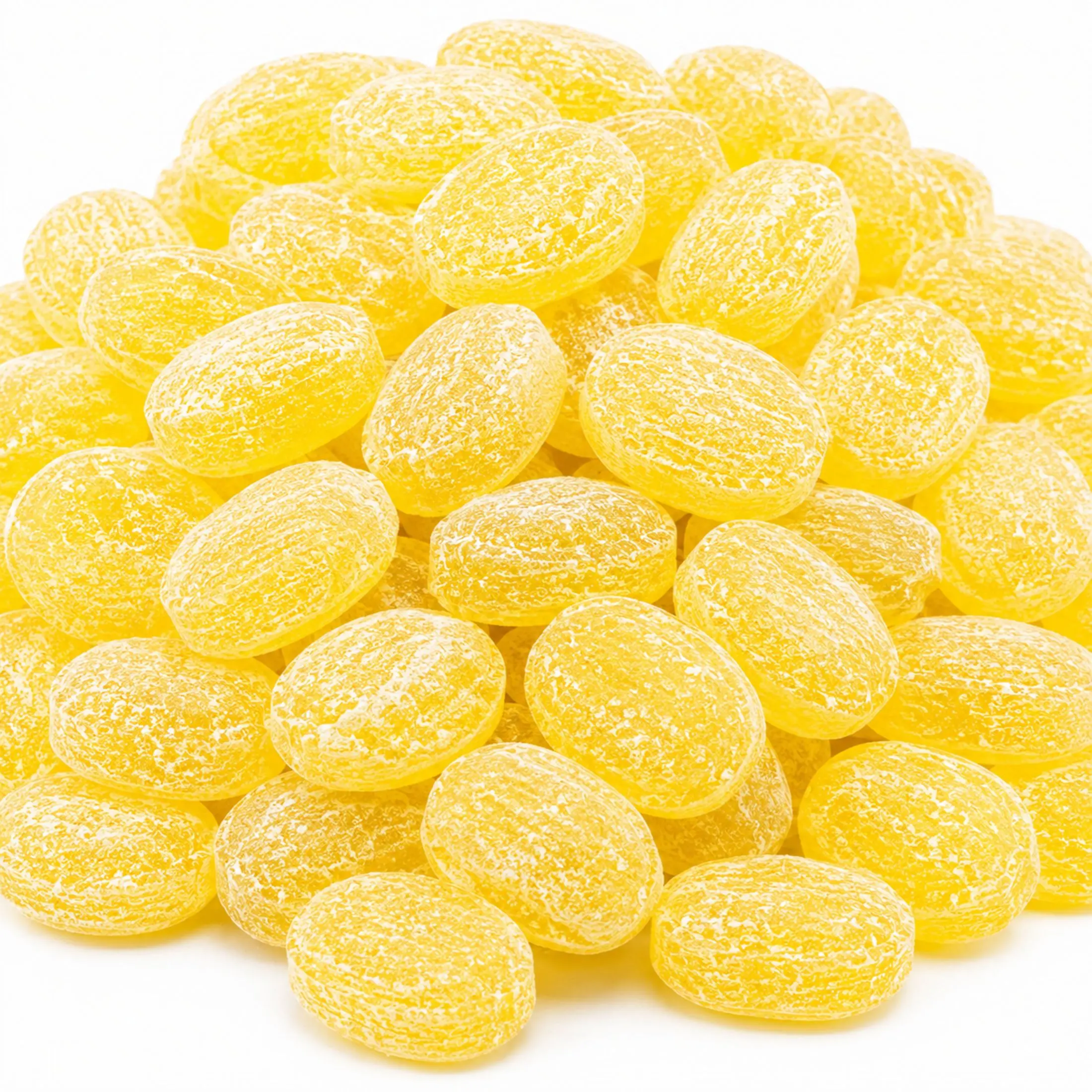 Claey's Old-Fashioned Sanded Lemon Drops Hard Candy, 2 lb Candy Pack, Fruity Flavored Crunchy Sweet Snack Bonbon