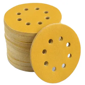 8-Hole Hook and Loop Sanding Discs 180-Grit Random Orbit Sandpaper,
