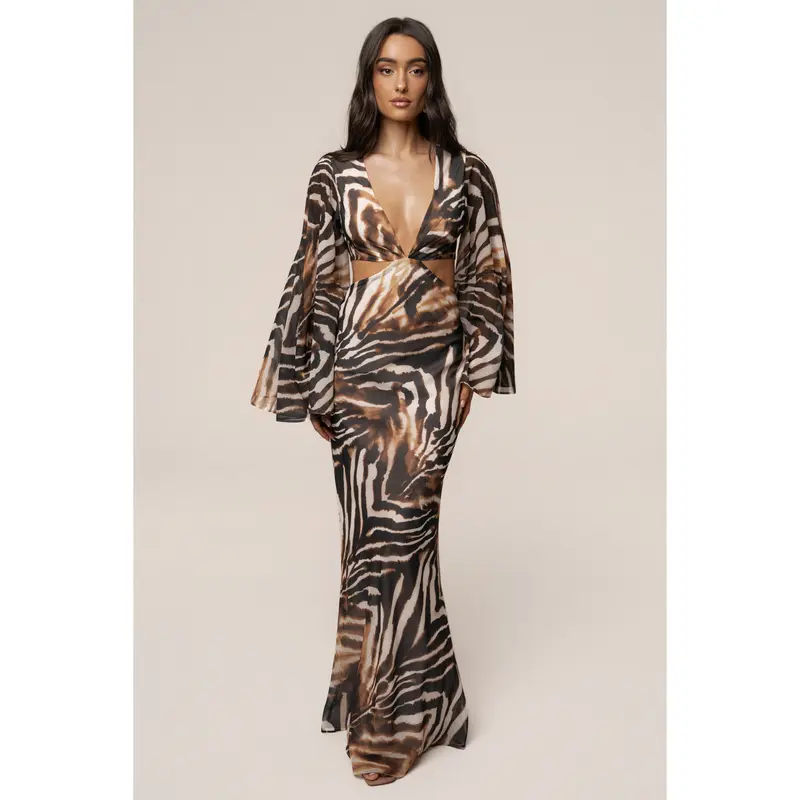 brown zebra dress - TikTok Shop