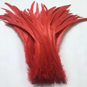 Red Rooster Coque Tail Feathers 16-18inch Lengh Pack of 20