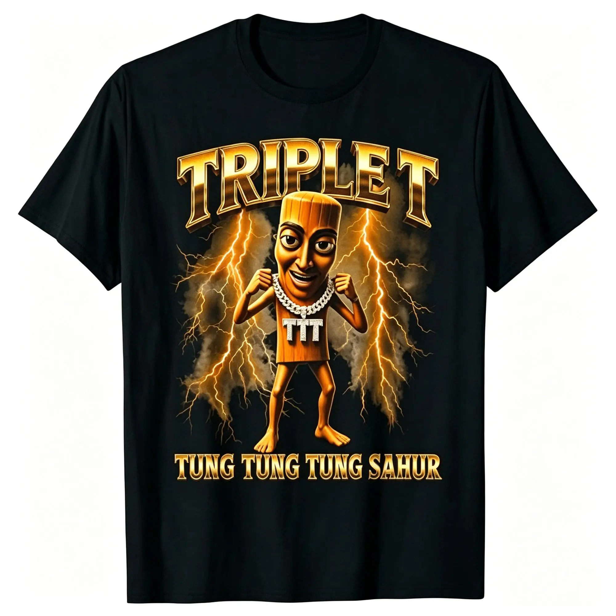 Triple T Tung Tung Tung Sahur T-Shirt  good graphic tees