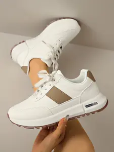 Spring New Casual Versatile Sneakers, High-Quality Couple Athletic Running Shoes, Comfortable Soft Thick Sole, Breathable Anti-Slip Rubber Bottom