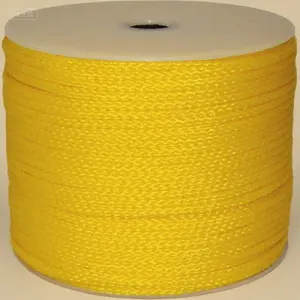 500-Feet Hollow Braid Polypropylene Rope, 1/4-Inch Diameter, Durable and Lightweight, Yellow Color, High Strength for Outdoor and Marine Use, Reusable and Weather-Resistant