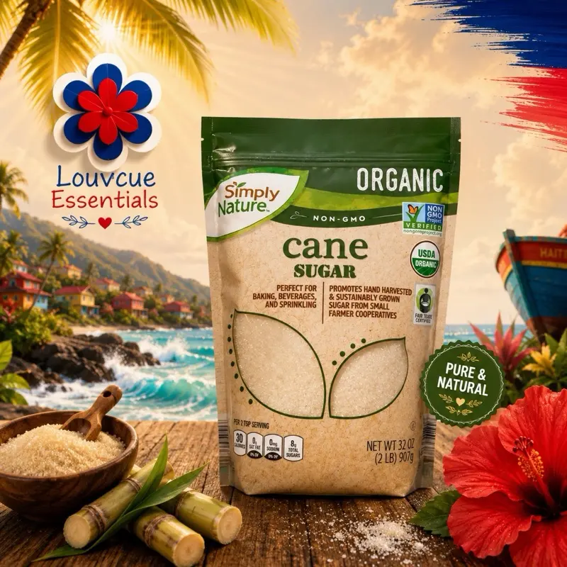 Simply Nature Pure Cane Sugar - Unrefined, All-Natural Sweetener for Baking, Cooking, Hot Beverages
