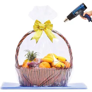 Shrink Wrap Bags - Cellophane Bags for  Baskets - 40x47 Inch Easter Basket Bags (5 Pcs, XXXL)
