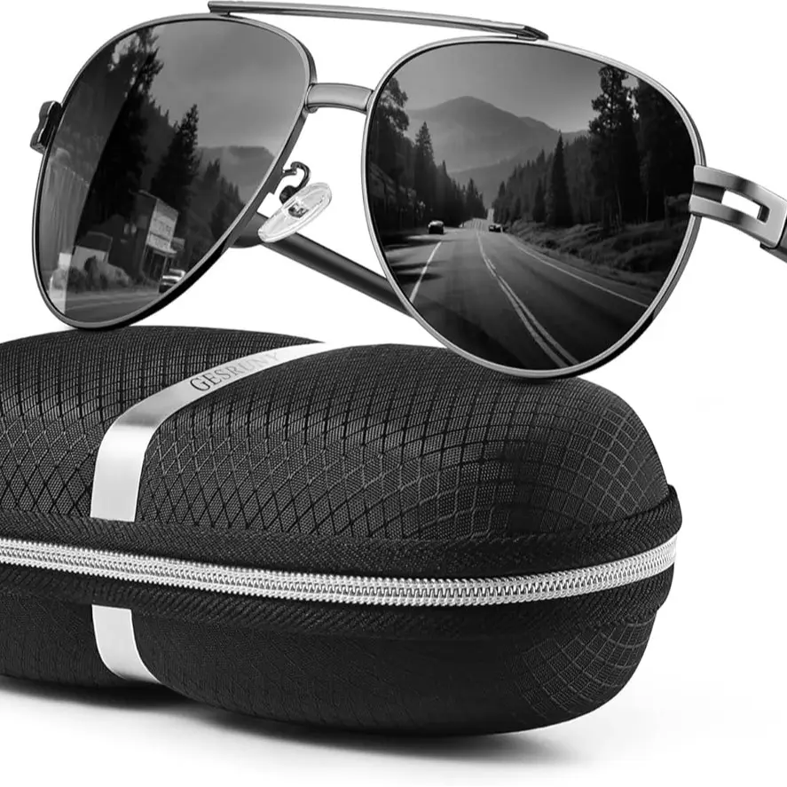 Retro Aviator Shades for Women and Men, Classic Lightweight Metal Frame with Polarized Lenses, UV400 Sun Protection for All Day Wear, Sunglasses For Women,summer outifit,travel essentials