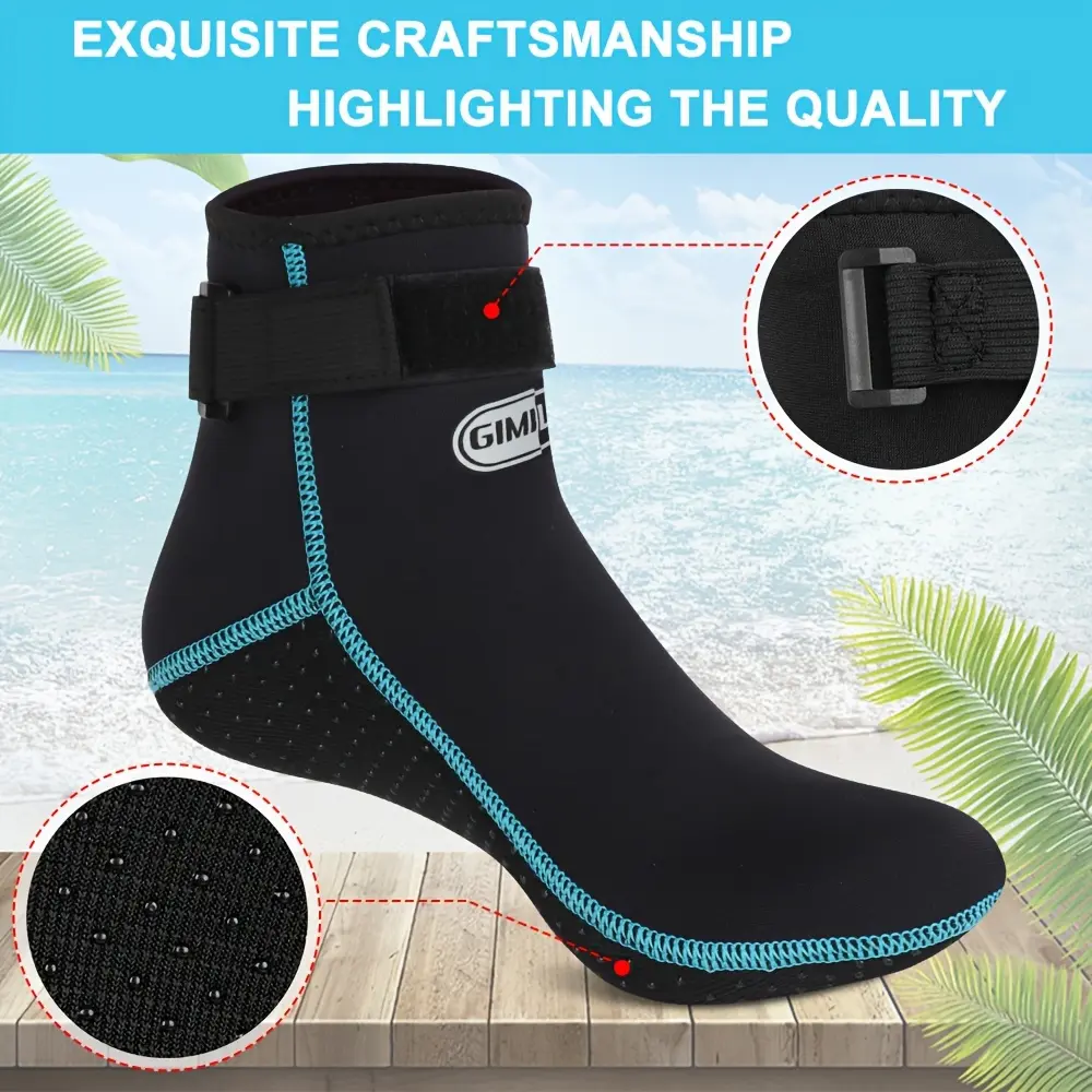 3mm Neoprene Water Socks for Men and Women, Diving Wetsuit Socks for Snorkeling Surfing Kayaking, Sand Proof Dive Socks and Fin Socks