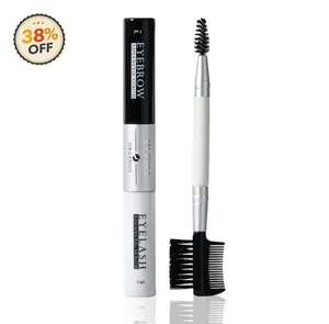 KLEEM ORGANICS | 2-in-1 Eyelash & Eyebrow Growth Serum with Ginseng | Vegan Botanical Formula for Longer, Fuller Lashes & Brows | Peptides & Hyaluronic Acid | 0.34 fl oz