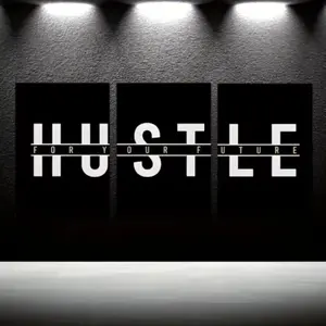 3pcs Canvas Posters, Motivational Wall Art for Future Struggles, Living Room Home Decor Unframed, Inspirational Oil Paintings