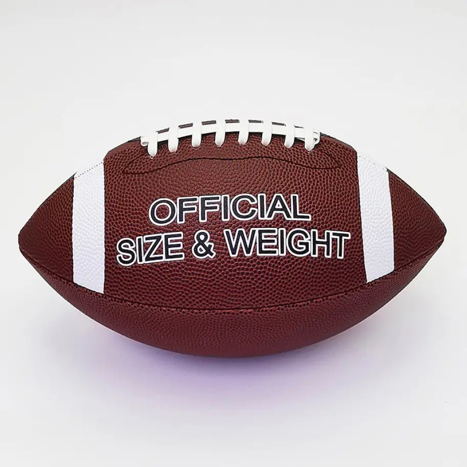 Official Size and Weight Standard Shape American Football, Machine-Stitched PU Leather/PVC Balls, Training & Competition Use, Youth-Focused in Sizes 3/6/9