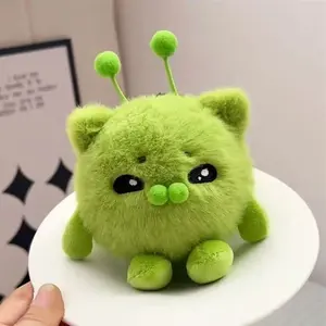 Alien Cat Plush Toy, Cute and Adorable Cat Figure, Bag Charm, Gift for Egg Party, Unique Character, Huggable Collectible, 1pc Soft Stuffed Animal