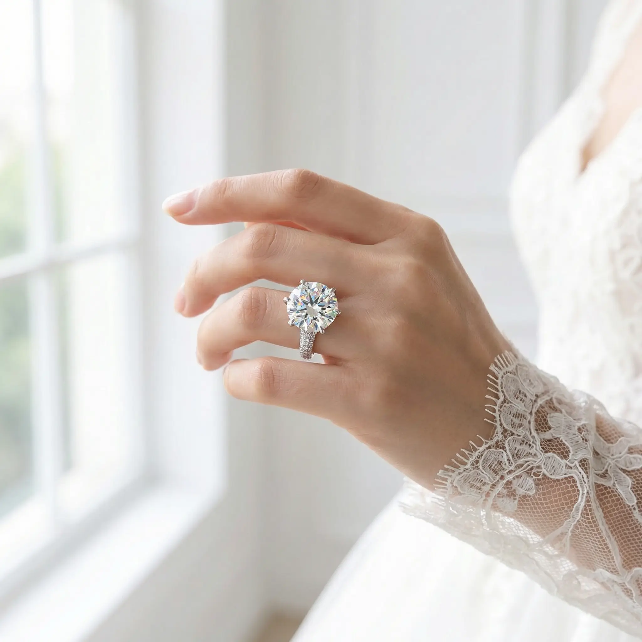 Exquisitely Designed Clear Transparent Luster Ring Comfortable Everyday Wear Perfect Gift for Friends Besties Girlfriends Suitable for Weddings Various Occasions Affordable Luxury