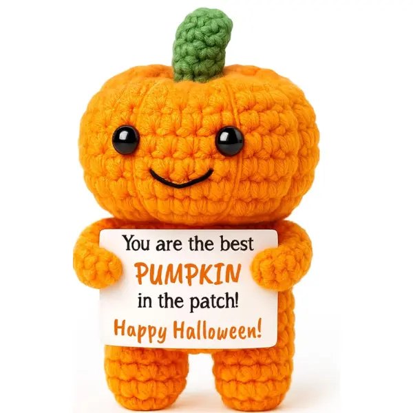 Mini Pumpkin Decor Halloween Boo Basket Stuffers Gifts for Women Men Spooky Basket Stuffers Halloween Indoor Decoration for Him Her Adult Teens Thanksgiving Decoration Handmade Crochet Pumpkin Baskets