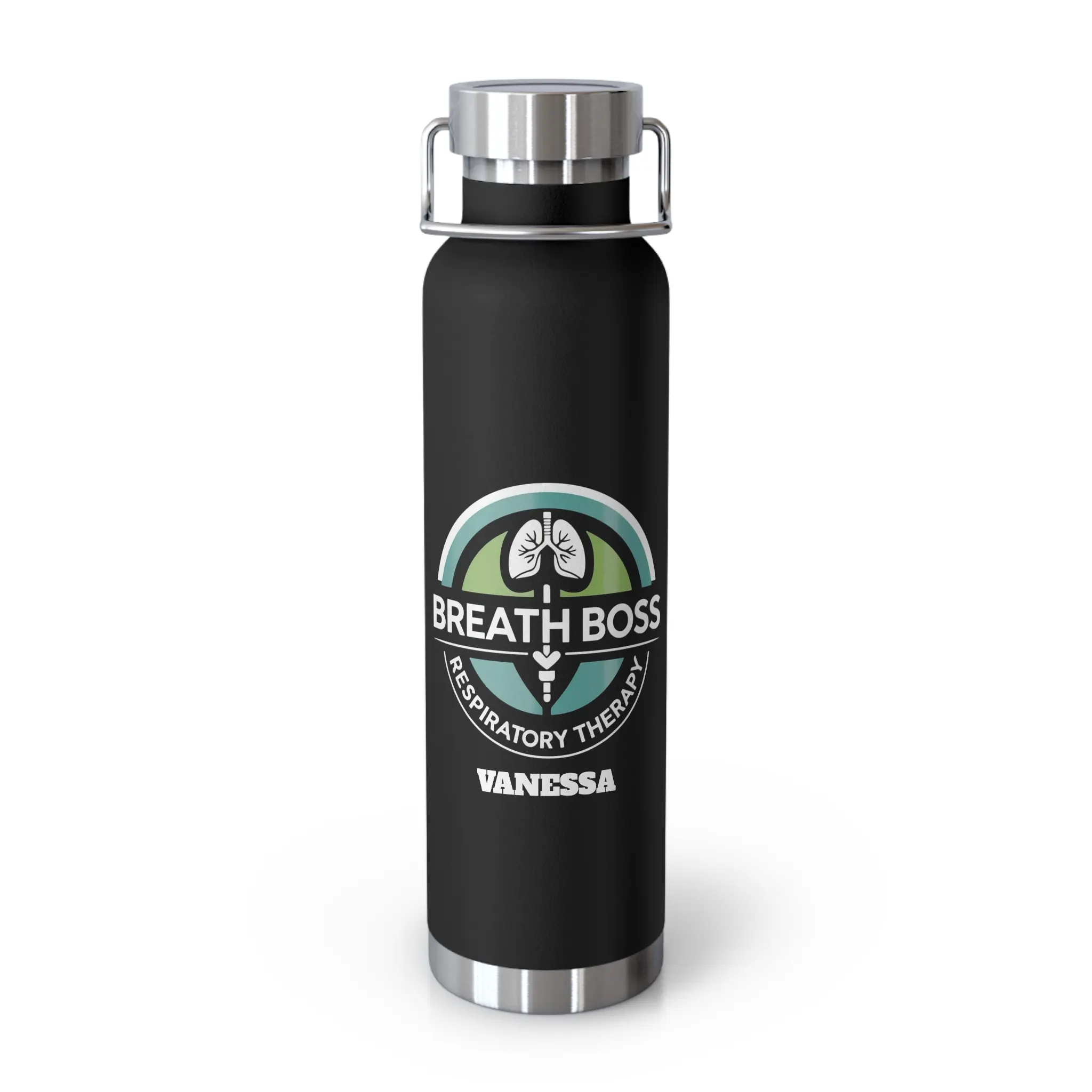 Breath Boss Stylish Insulated Water Bottle, Perfect for Respiratory Therapy, Breath Boss Bottle, Travel Flask, Fitness Gift, Stainless Steel