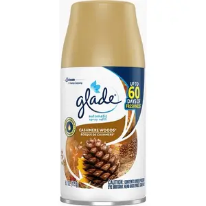 Glade Cashmere Woods & Vanilla Fragrance Aerosol Spray Air Freshener Refill Set - 6.2 oz, Case of 6, Fragrance Burst, Aroma