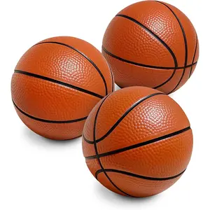 Soft Foam Mini Basketball - 3" Ball for Nerf Hoops & Indoor Play - Durable & Lightweight, Textured Surface, Compatible with Nerf Hoop - Set of Multi-Pack Balls for Swishing & Practicing Basketballs