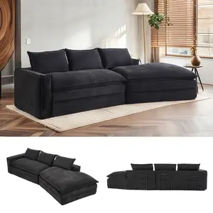 Oversized Deep Seat Cloud Couch-4-Seater Boneless Sectional Sofa for Living Room, Ready-to-Relax Large Modern Sofa Oversized Deep Seat Cloud Couch-4-Seater Boneless Sectional Sofa for Living Room, Ready-to-Relax Large Modern Sofa