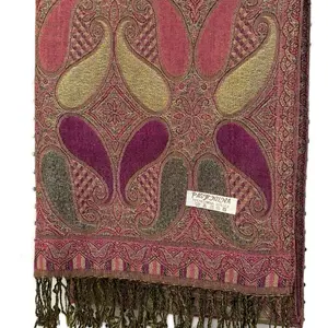 FUCHSIA PINK METALLIC PASHMINA SHAWL