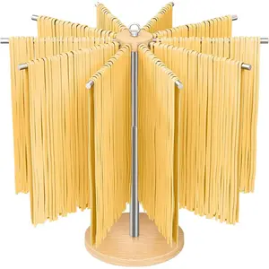 Pasta Drying Rack, Adjustable 304 Stainless Steels Pasta Rack with Handle, Detachable Stand Noodles Drying Hanger for Homemade  Spaghetti, Tagliatelle, Fettuccine