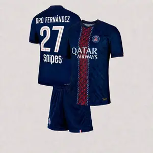 Dro Fernandez 27 2025/26 PSG Home Full Set Soccer Kit, Premium Fabric Match Style Set R