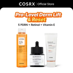 [NEW] [COSRX Official] Pro-Level Derm Lift & Reset System l PDRN Toner + Pure Retinol Oil + Vitamin E OTC Approved Sunscreen l recovery resurfacing firming