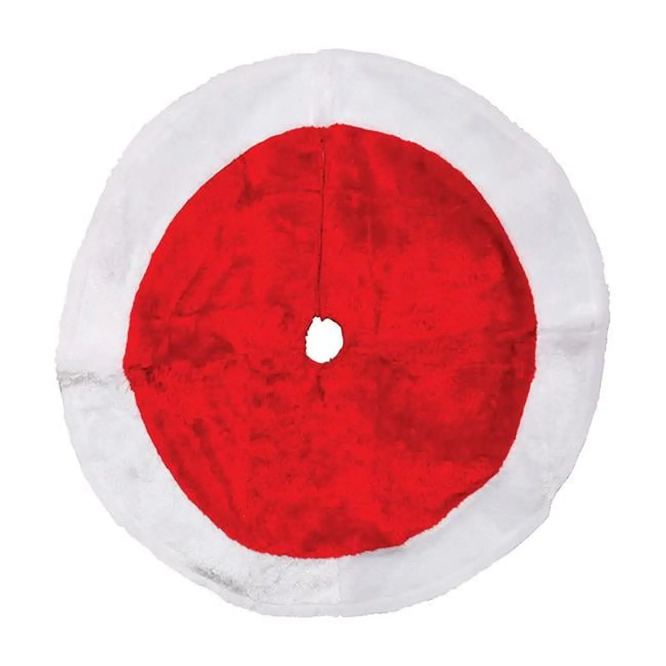 Dyno 9750548 Round Plush Christmas Tree Skirt - 6-Pack Red Festive Decoration, 18 in, Hides Stand for Indoor Holiday Decorating (Home Supplies)