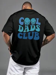 TikTok Viral Cool Dads Club Graphic Tee - Oversized Fit Y2K Drip Print Streetwear Vibe Fashion Casual Wear for Dads Back Printed Comfortable Lightweight Short Summer Top Fitted