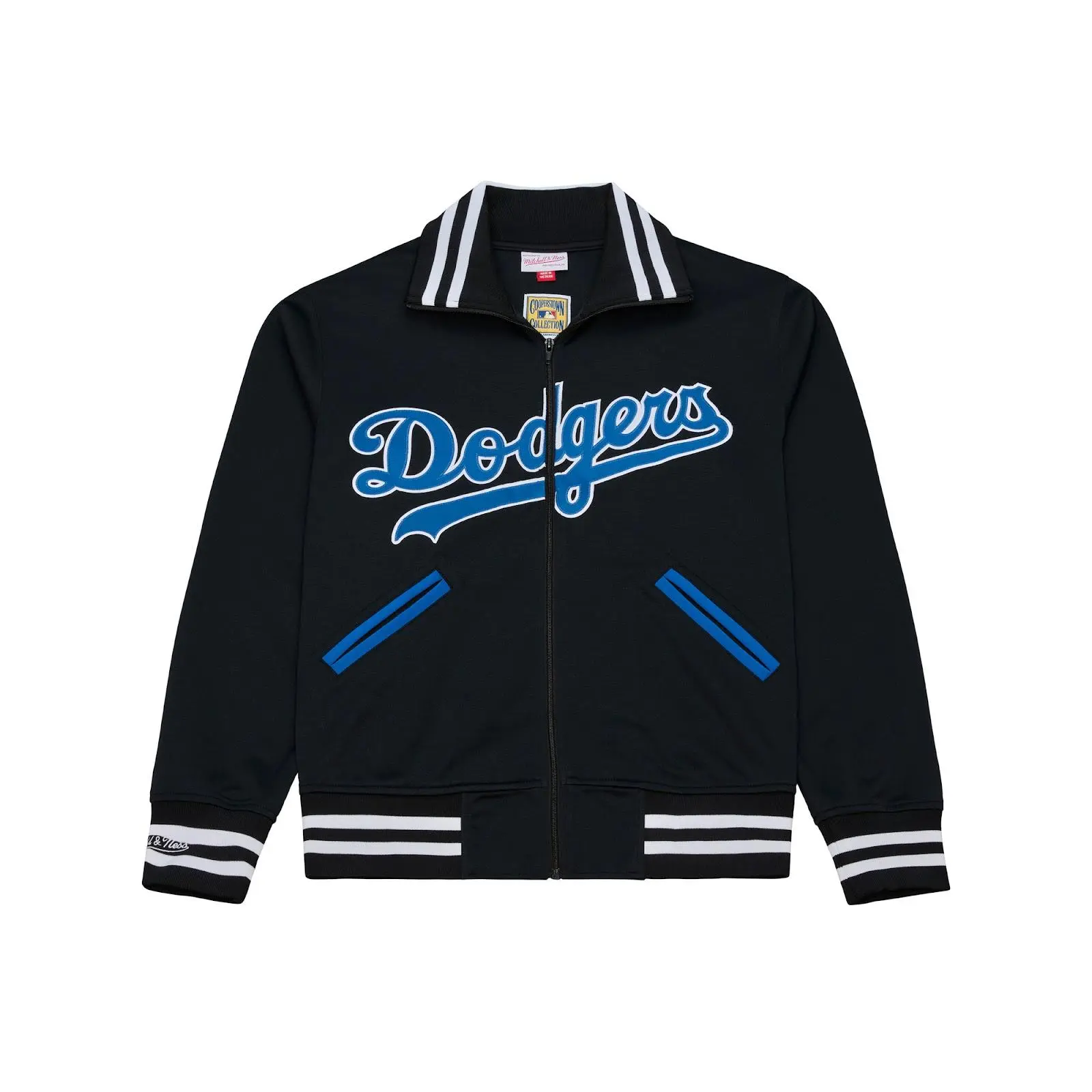 Los Angeles Dodgers Black Replica Batting Practice Full-Zip Jacket MLB Throwback Outerwear Vintage Fan Gear Mitchell & Ness