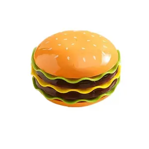 Stackable Hamburger Plate Set