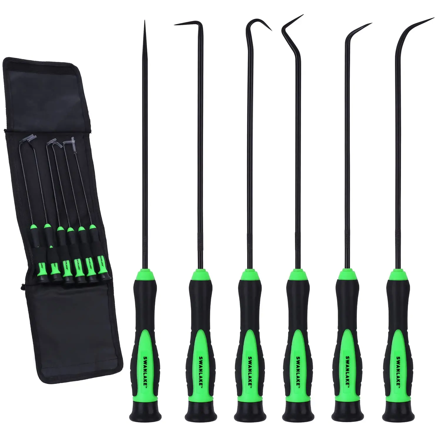 SWANLAKE Pick and Hook Set, Pick Tool Set for Car Auto Oil Seal/O-Ring Seal Gasket Pick Mini Hooks Puller Remover (6PCS) removal tool magnetic pickup hand tool repair tool cool mechanic