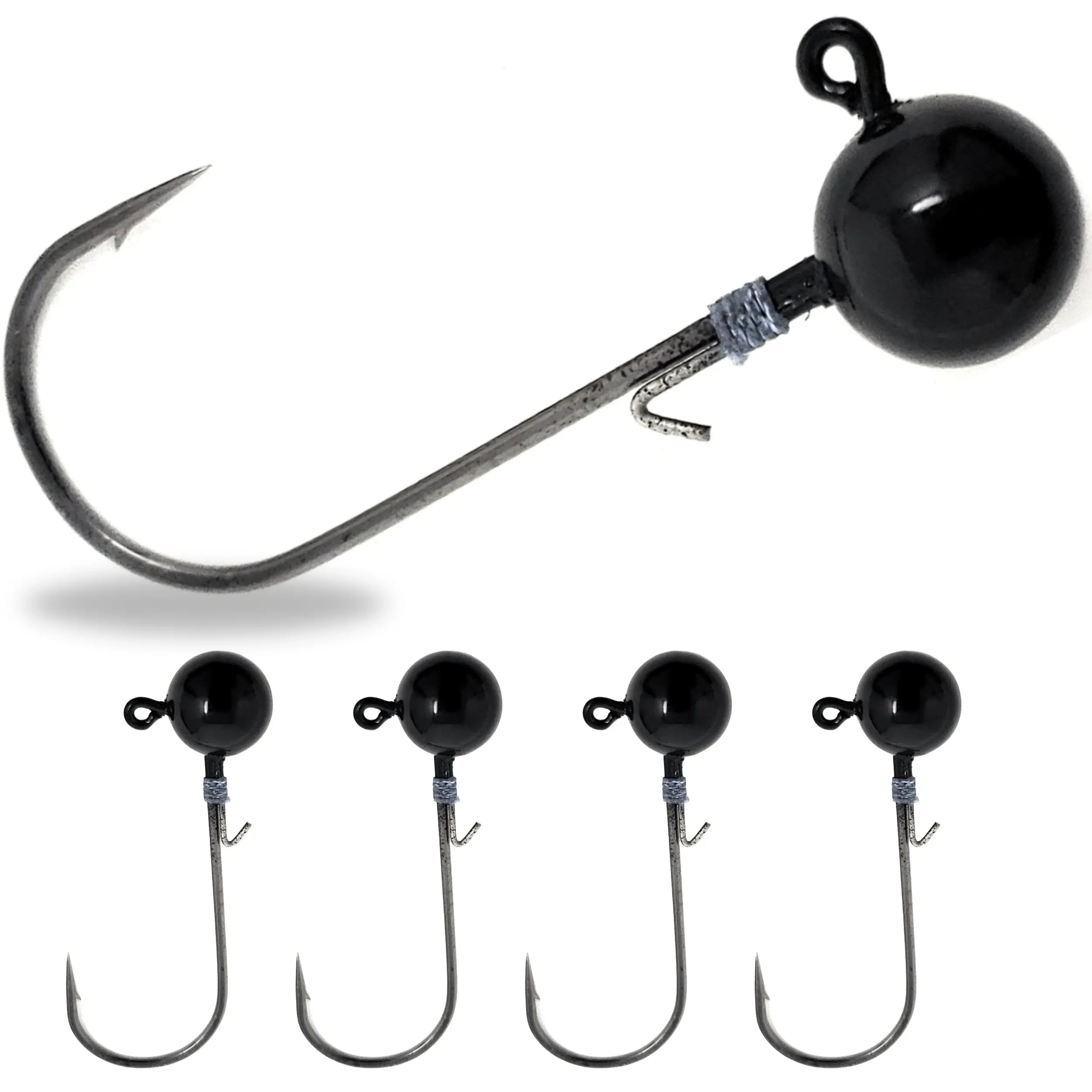 Reaction Tackle 97% Tungsten Ball Jig Heads, Sensitive Artificial Fishing Lures for Bass & Saltwater, Standard and Weedless Options, Fishing Equipment Lures, Jig Lures, Saltwater Lures