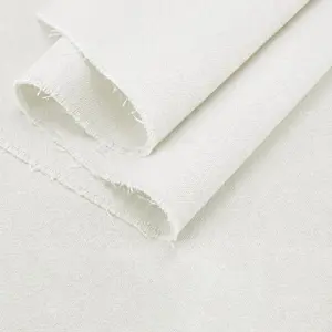Q&J Fabric Co. 1 Yard White Canvas Fabric by the Yard 8oz 400D Cotton Blend Canvas Material 59 Inch Wide for Sewing DIY Crafts Home Decor Tote Bags