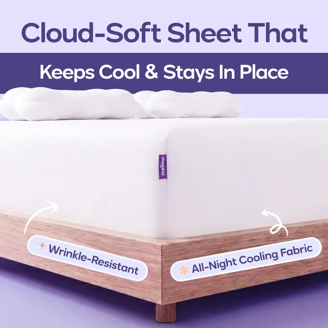 Mellow Sleep | Cooling EasyFit Sheet - Silky Soft Breathable Fitted Sheet Stays Wrinkle-Free Trusted By Top Hotels Mellow Sleep | Cooling EasyFit Sheet - Silky Soft Breathable Fitted Sheet Stays Wrinkle-Free Trusted By Top Hotels