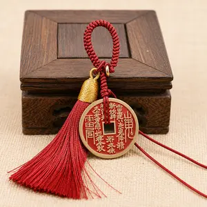 Ancient Taoist Amulet Pendant - Gold-Toned Engraved Fashion Accessory with Bagua Cosmic Shield, Active Destruction of Evil & Negative Energy Barrier for Career Luck Enhancement