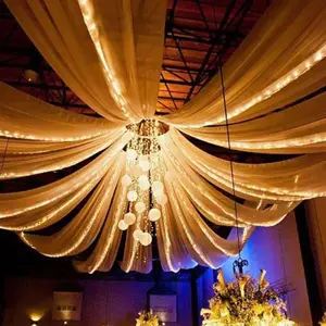 Hanging Hoop Ring Drapery Hardware For 4-Panel Ceiling Draping and FREE Tool Kit 20"