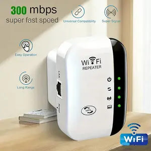 Wifi Repeater 300Mbps 2.4G Wifi Booster, Wifi Signal Booster, Wifi Repeater Extender, Mini Portable Size & No Monthly Subscription, 5000 Sq.Ft Whole House Coverage with Strong Penetration, Tool-Free Setup for Home Office Entertainment, Wifi Range Extender