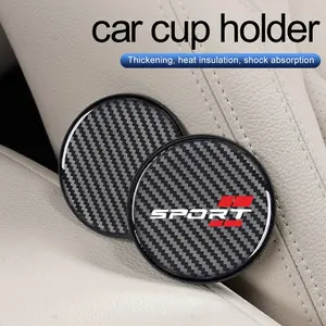 2 Piece Sport Anti-Slip Cup Holder Mat for Car Interior Accessories, Durable PVC Drink Pad, Ergonomic Design, Easy Clean Surface