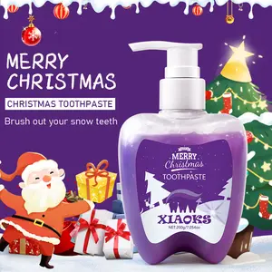 XIAOKS Merry Christmas Toothpaste for Sensitive Teeth 200g - Enamel Repair & Cavity Protection Fresh Mint Flavor Christmas Gift Oral Grape